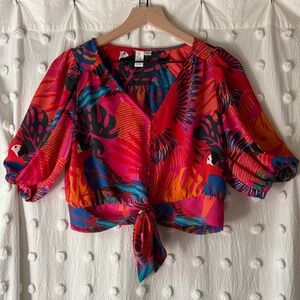 Joie Multicolor Tropical Print Blouse